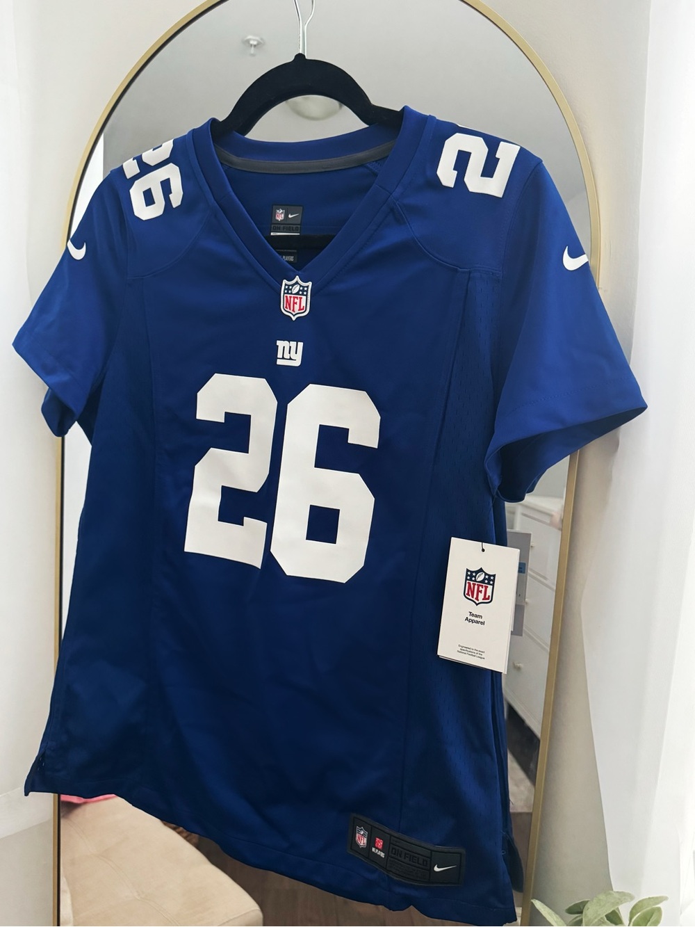 Nike Blue New York Giants NFL Jersey # 26 Barkley - Women’s NWT